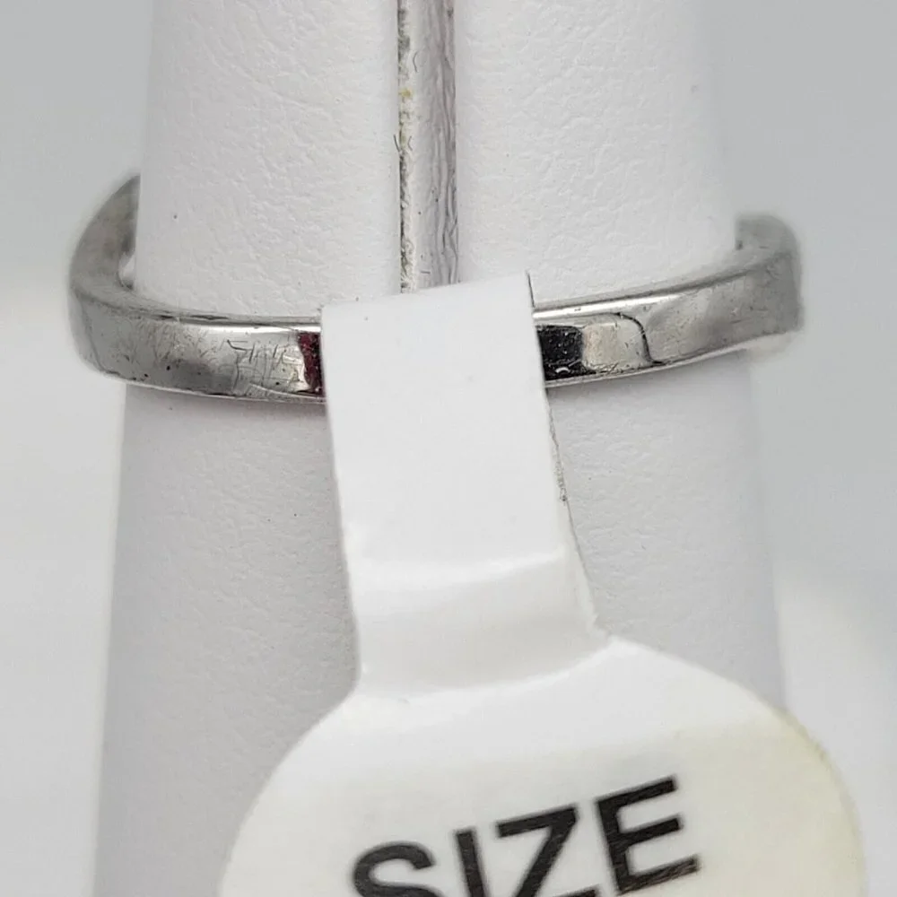 Sz 6 Star of David Ring Cubic Zirconia's Faux Rustic Red Oval Stone Silver Plate